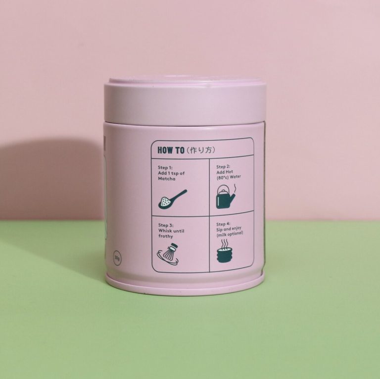 pink janpanese matcha in