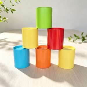 Colorful Round Metal Tinplate Matcha Storage Tin Can (3)