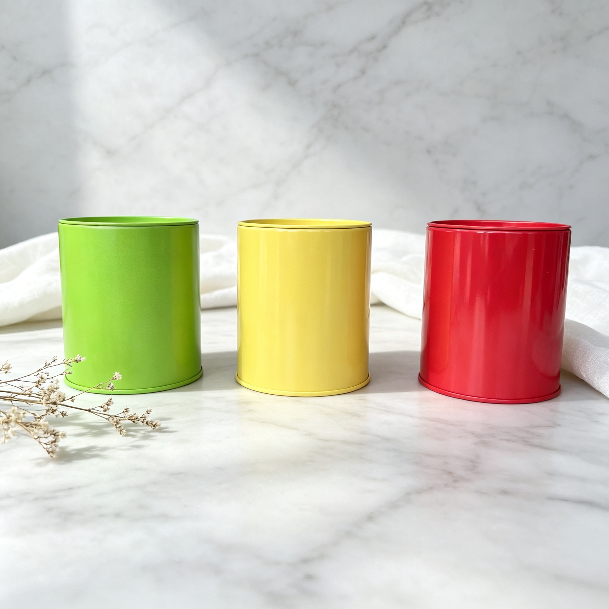 Colorful Round Metal Tinplate Matcha Storage Tin Can (4) Colorful Round Metal Tinplate Matcha Storage Tin Can (4)