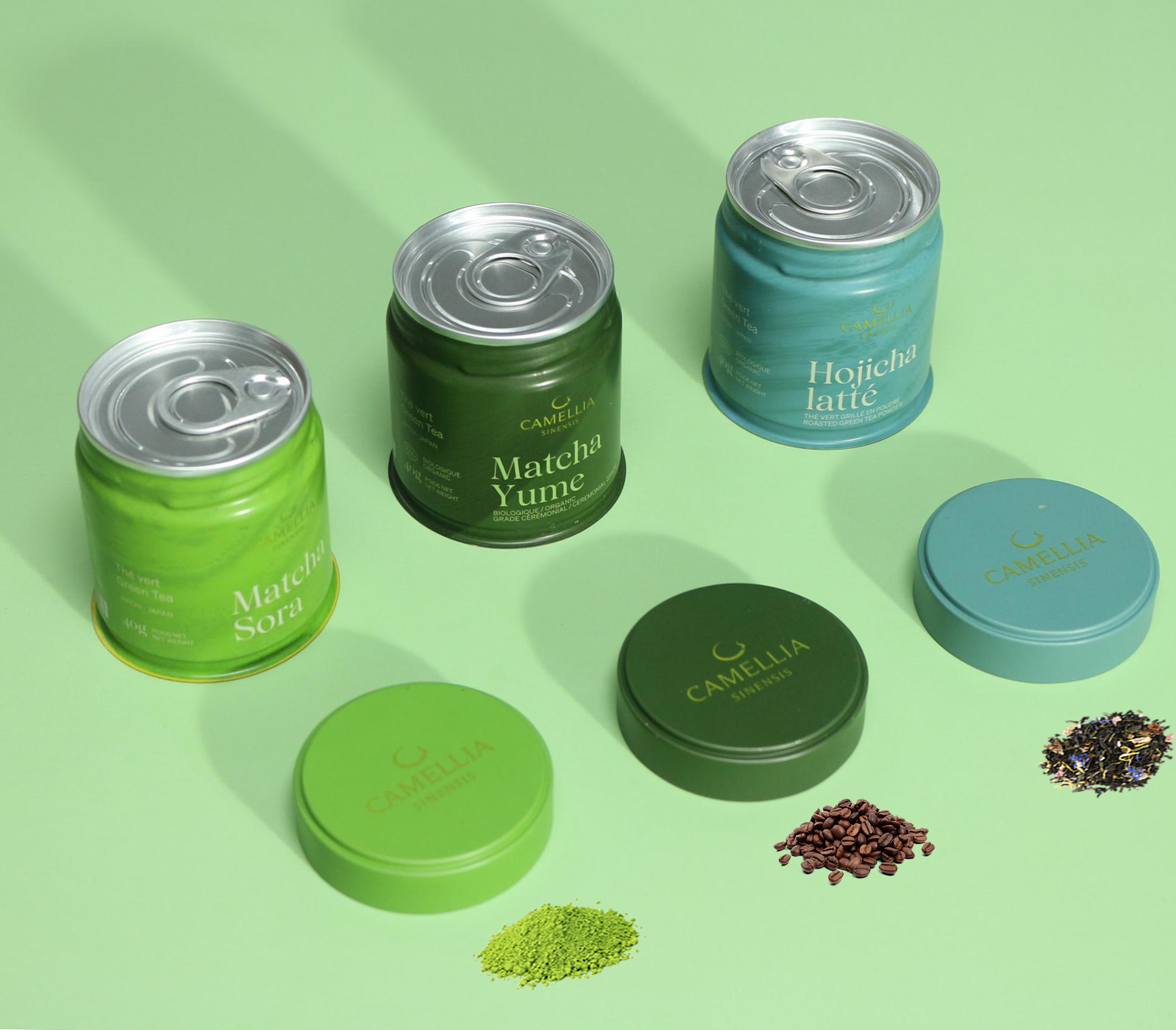 Empty Tinplate Metal Round Matcha Tin Cans (6) Empty Tinplate Metal Round Matcha Tin Cans (6)