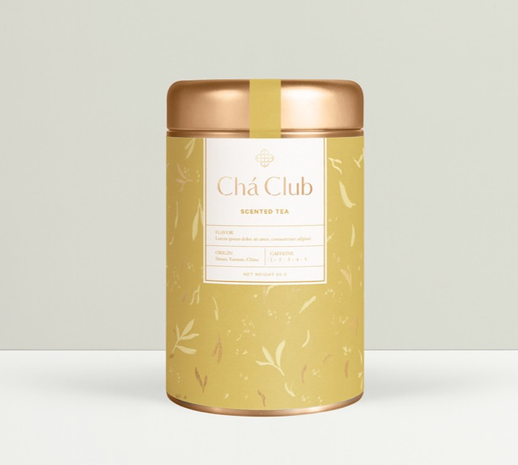 Gold Metal Round Matcha Tea Tin (2)
