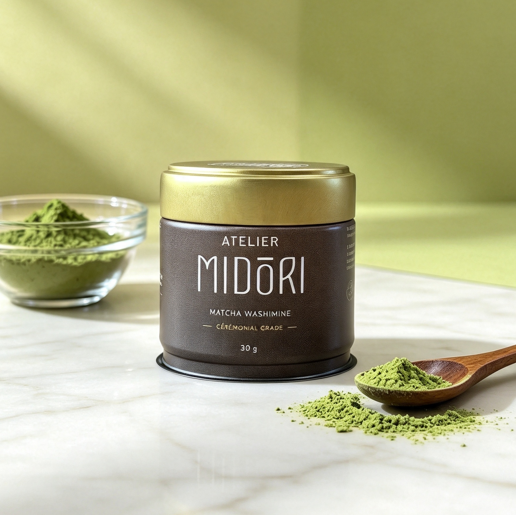 matcha tin can with gold lid matcha tin can with gold lid